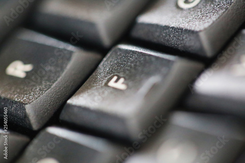 Close up computer keys with letters from a pc keyboard