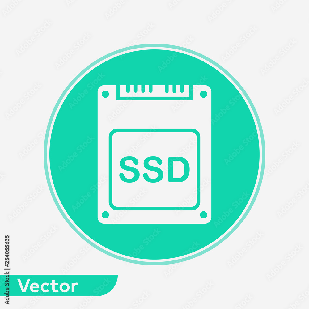 SSD vector icon sign symbol SSD vector icon sign symbol