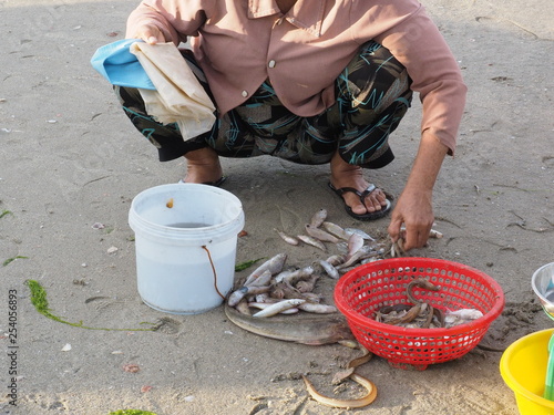 Obraz na płótnie fischverkäufer