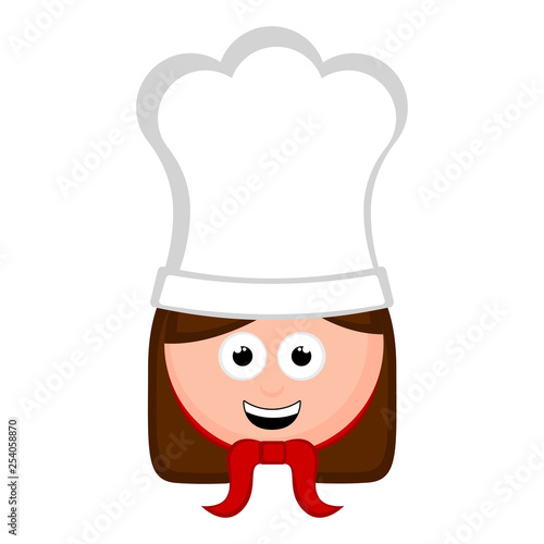 Isolated woman chef avatar cartoon. Vector illustration design