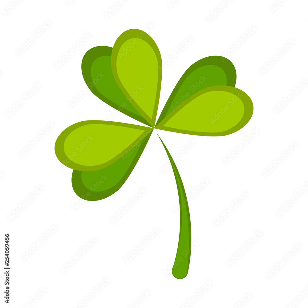Isolated green clover icon. Patrick day. Vector illustration design Isolated green clover icon. Patrick day. Vector illustration design