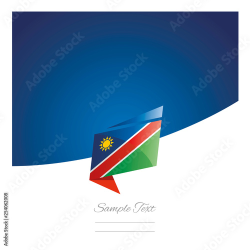 Free Download New abstract Namibia flag origami blue background vector - GFXLoad