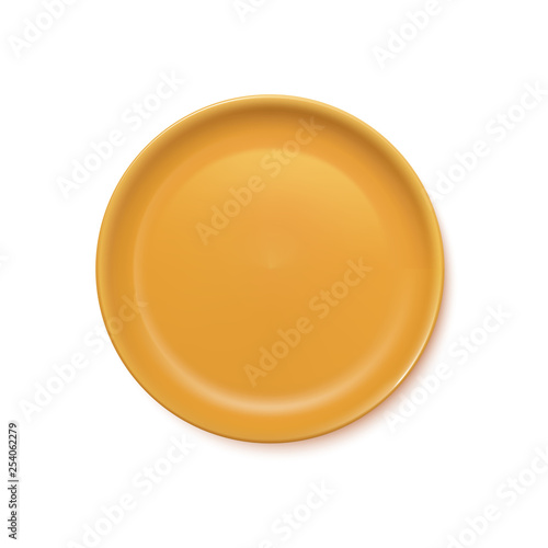 Yellow Realistic Plate