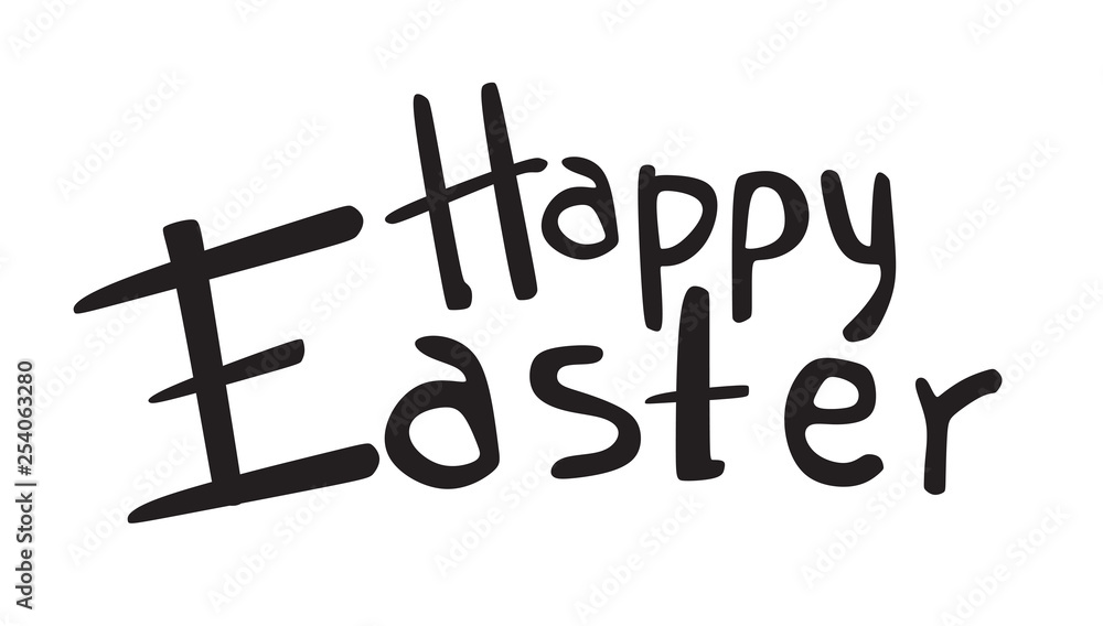 Happy Easter text. vector illustration Happy Easter text. vector illustration