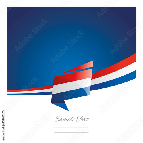 New abstract Netherlands flag ribbon origami blue background vector Free Download New abstract Netherlands flag ribbon origami blue background vector - GFXLoad