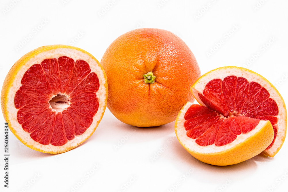 grapefruit on a white background in the cut grapefruit on a white background in the cut