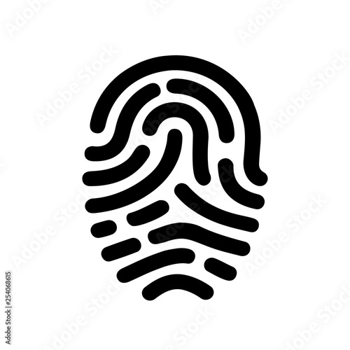 Fingerprint scanning icon sign – stock vector