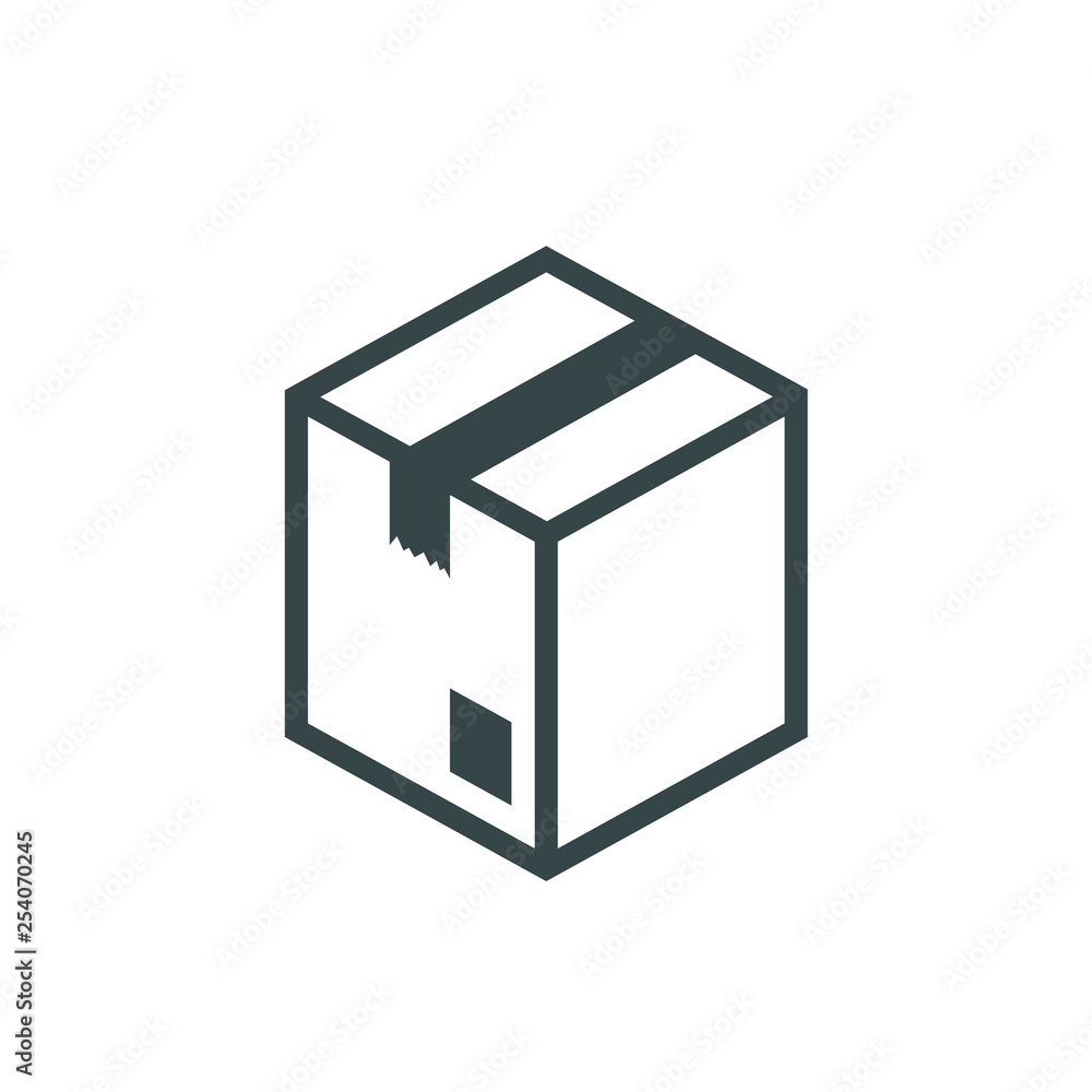 Close, packing box symbol. Symbol of packaging. Eps, vector illustration. Close, packing box symbol. Symbol of packaging. Eps, vector illustration.