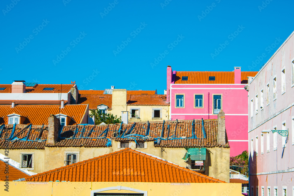Lisbon colourful buildings
