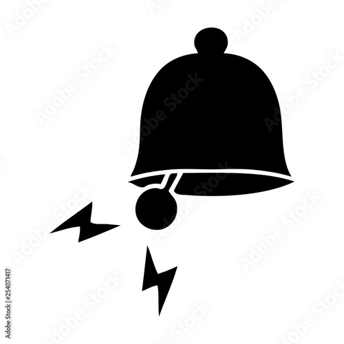 flat symbol ringing bell