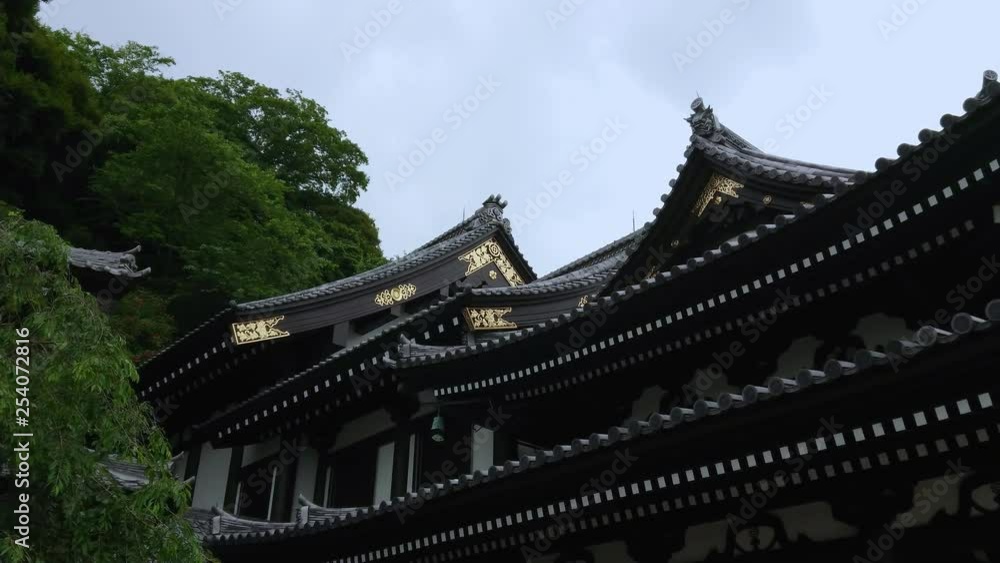 Beautiful roofs of Hase-Dera Temple in Kamakura Beautiful roofs of Hase-Dera Temple in Kamakura
