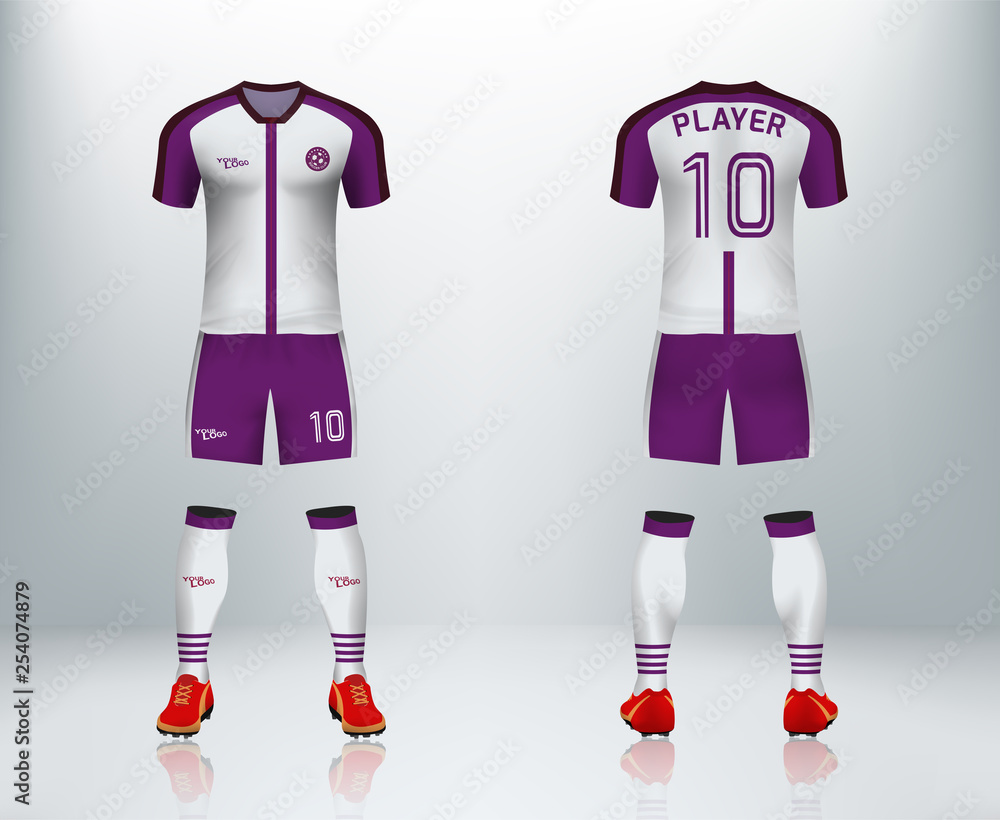 Premium Photo  Purple soccer jersey mock up for football club, t