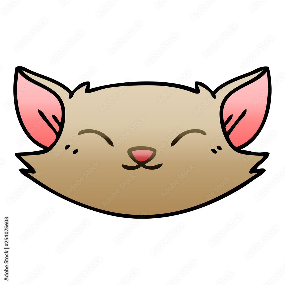 quirky gradient shaded cartoon cat quirky gradient shaded cartoon cat