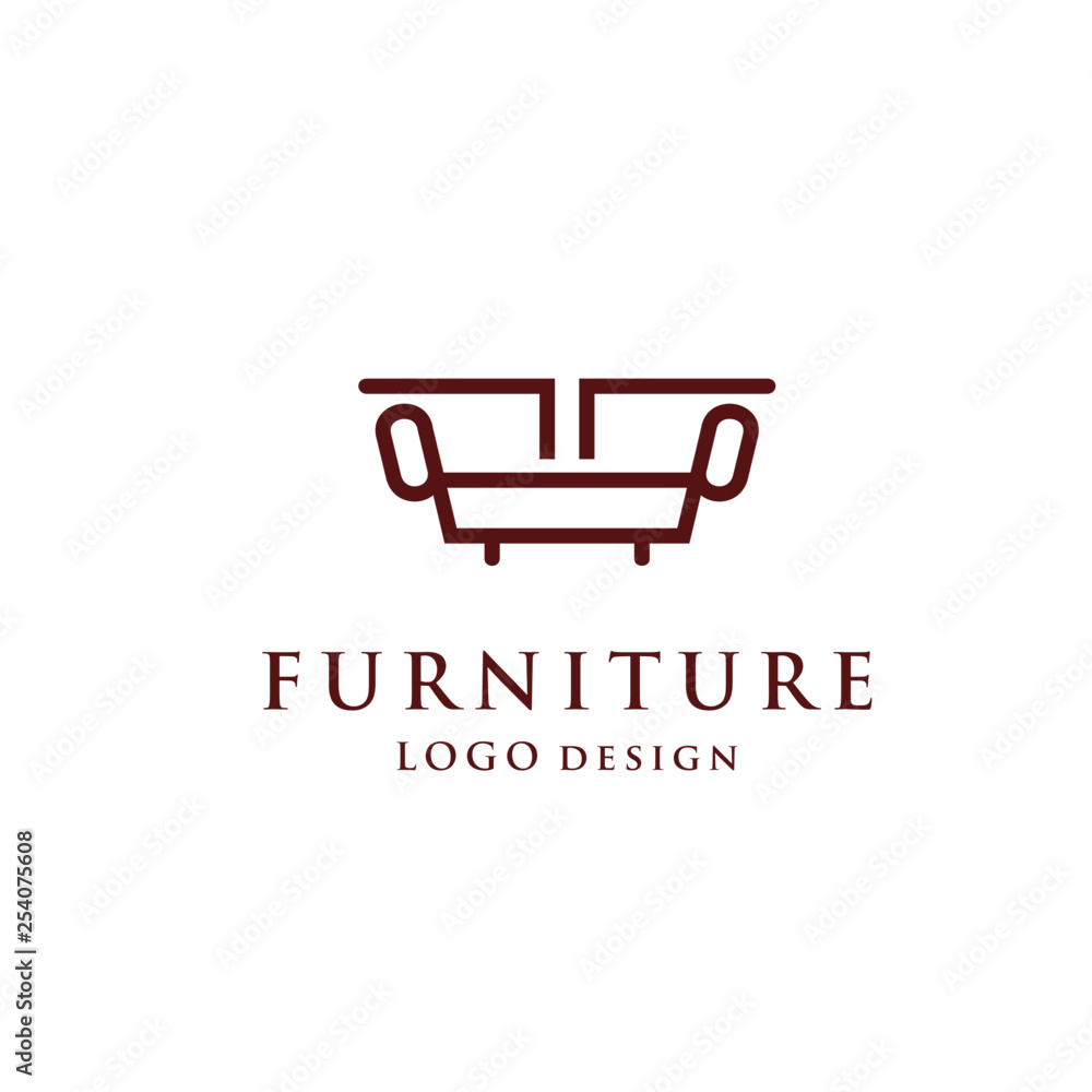 Abstract Furniture Logo Design Stock Vector | Adobe Stock