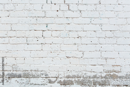 Old textured brick wall with natural defects. Scratches, cracks, crevices, chips, dust, roughness. Can be used as background for design or poster.