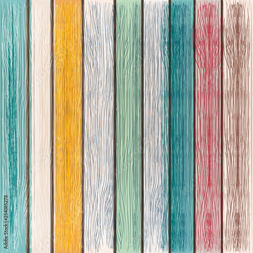 Grunge vector wooden texture from painted wood, retro style