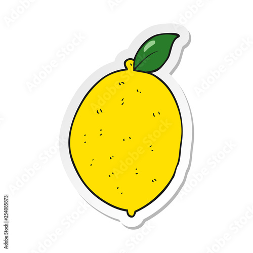 sticker of a cartoon lemon