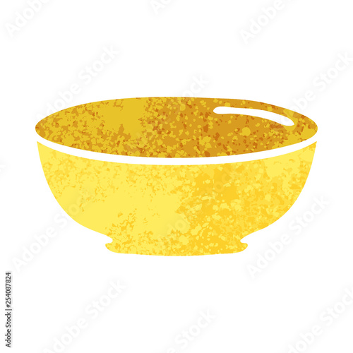 quirky retro illustration style cartoon bowl