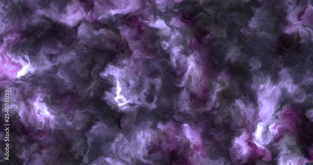 Stormy violet and purple clouds in a nebula in space, slowly moving, forming and dissolving, Stormy violet and purple clouds in a nebula in space, slowly moving, forming and dissolving,