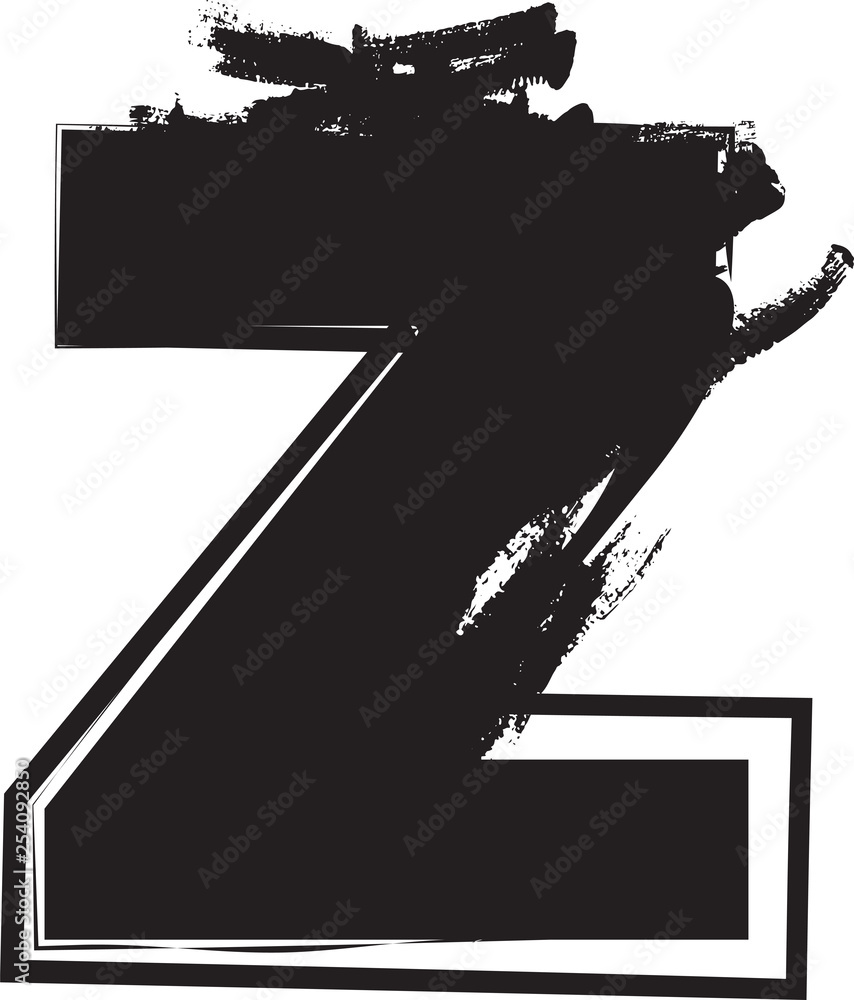 Grunge Font letter z Grunge Font letter z