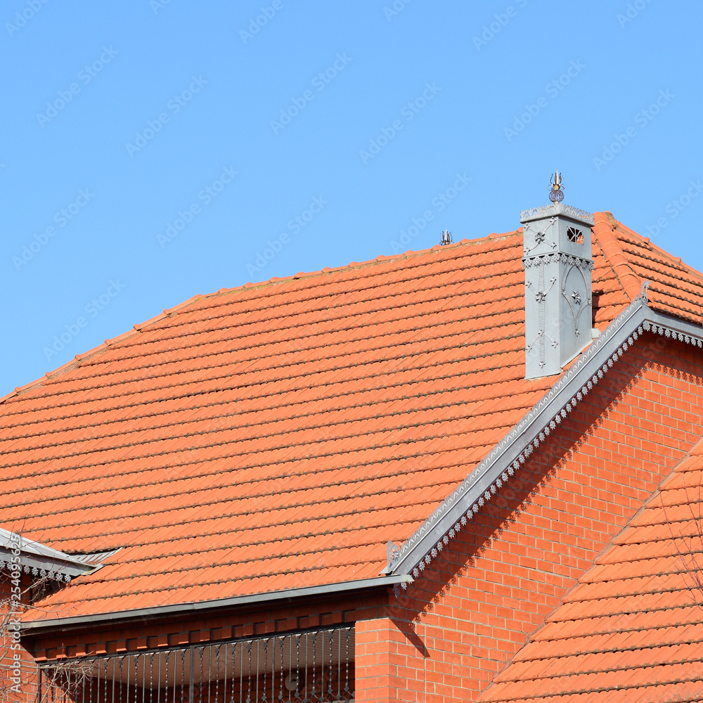 The house with a roof of tiles