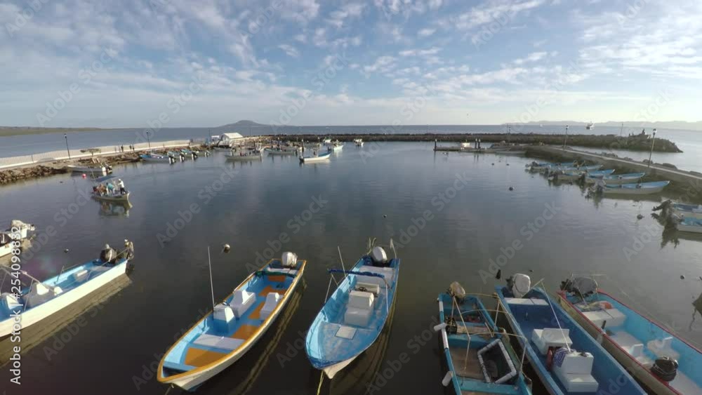 Aerial shot of the Loreto Marina, Loreto Bay National Marine Park, Baja California Sur. Aerial shot of the Loreto Marina, Loreto Bay National Marine Park, Baja California Sur.
