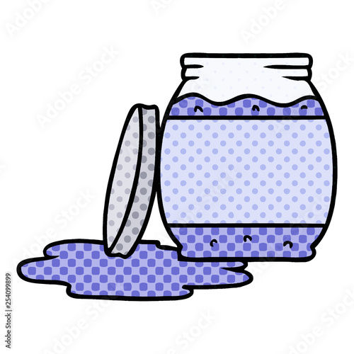 cartoon doodle of a strawberry jam