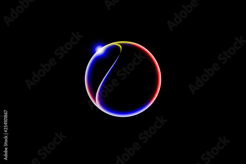 circle icon, abstract background, motion blur on color background, light blur background abstract