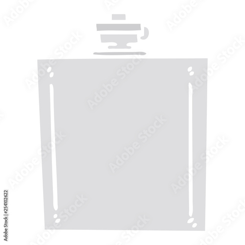 quirky hand drawn cartoon hip flask