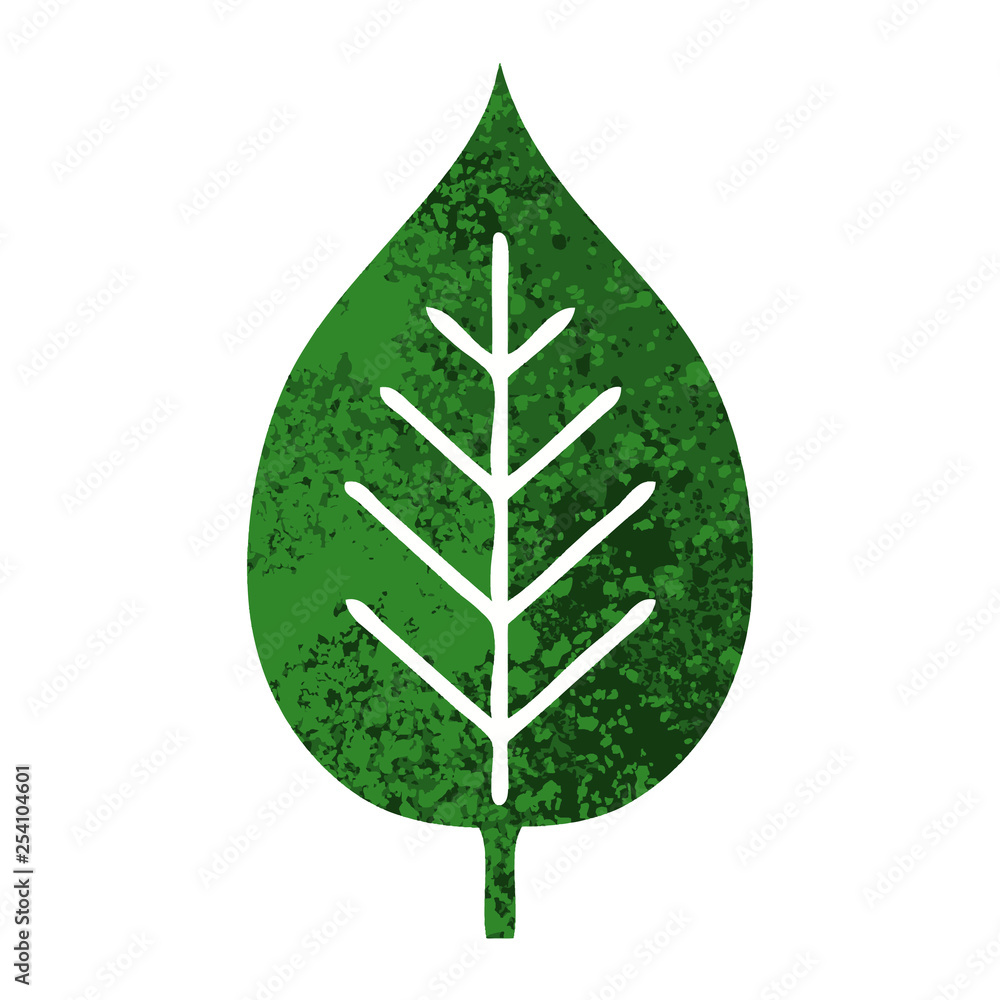 retro illustration style cartoon green leaf retro illustration style cartoon green leaf