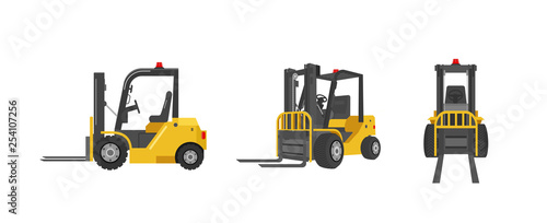 Forklift truck isolated