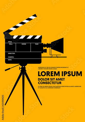 Movie and film poster modern vintage retro style