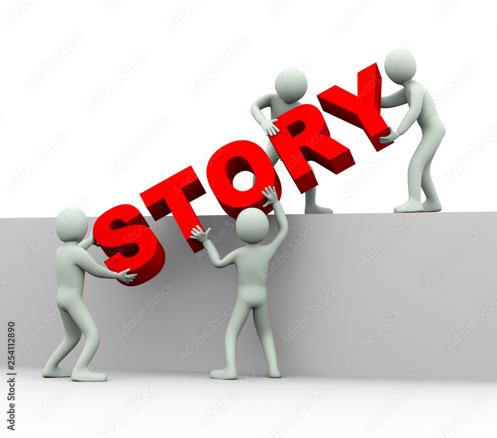 3d people - concept of story 3d people - concept of story