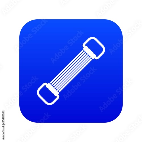 Sports stretchable belt icon digital blue for any design isolated on white vector illustration
