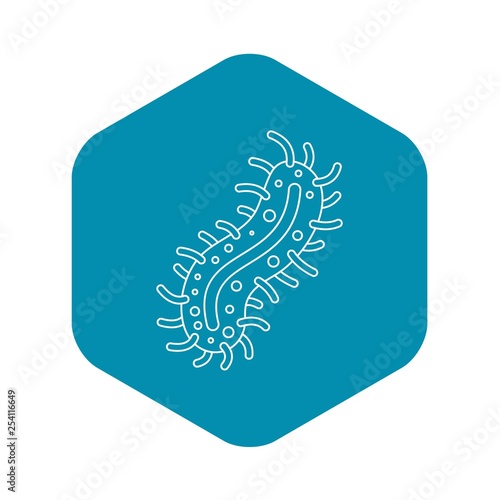 Cell of dangerous virus icon. Outline illustration of cell of dangerous virus vector icon for web