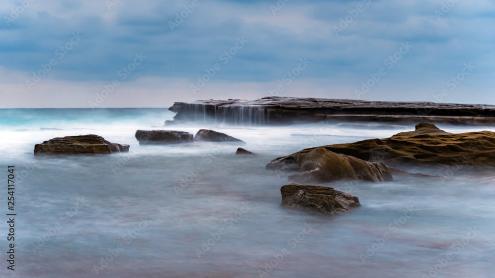 Soft Rocky Dawn Seascape Soft Rocky Dawn Seascape
