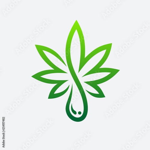 Cannabis Oil Logo Template
