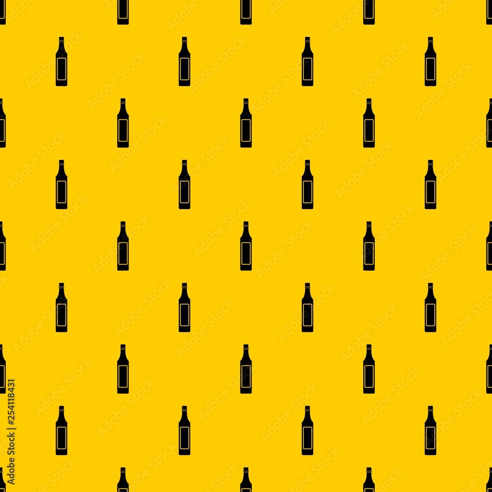 Fototapeta premium Vinegar bottle pattern seamless vector repeat geometric yellow for any design