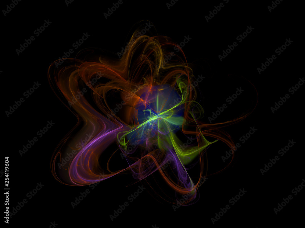 Fototapeta premium surreal futuristic digital 3d design art abstract background fractal illustration for meditation and decoration wallpaper