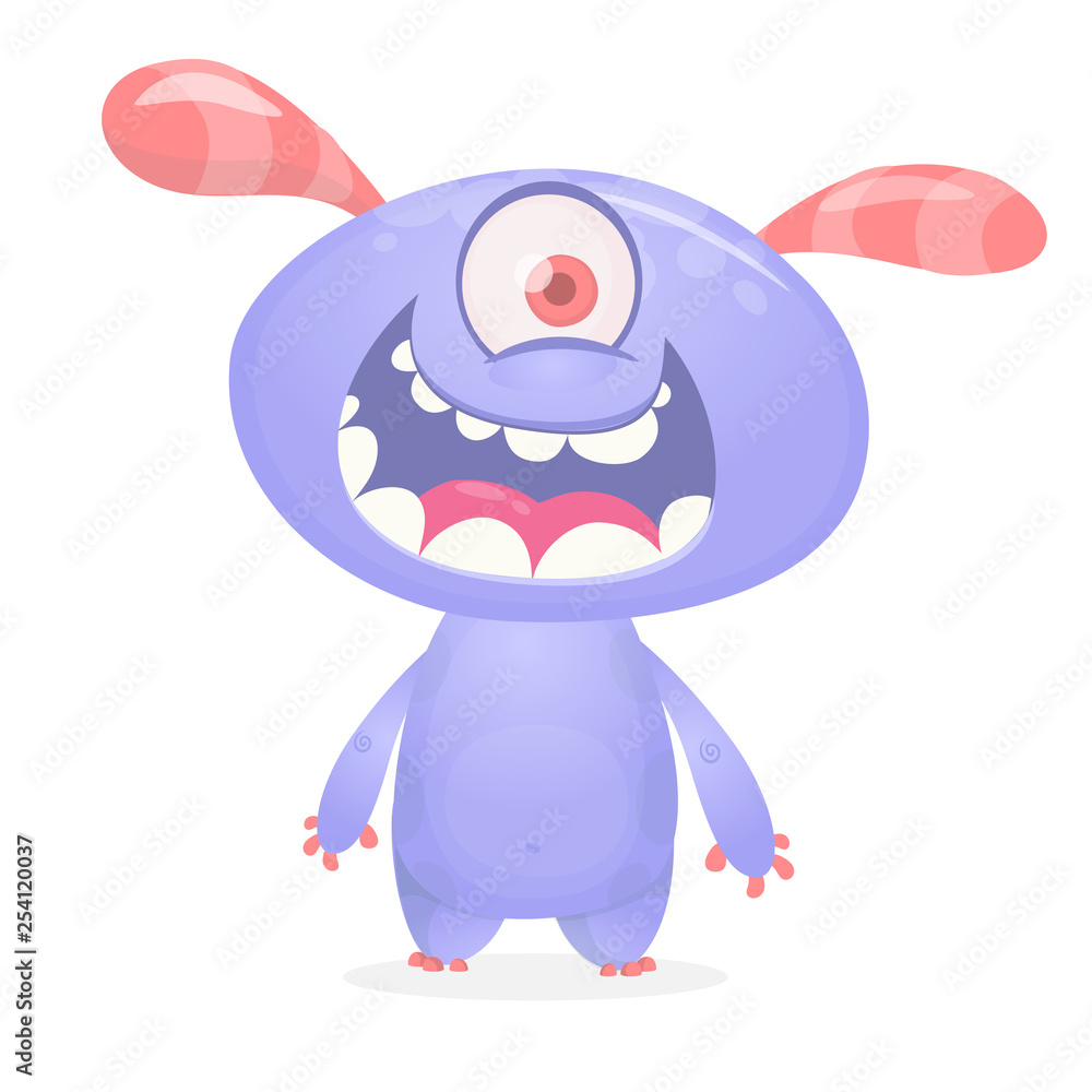 Fototapeta premium Cute cartoon monster. Halloween vector illustration