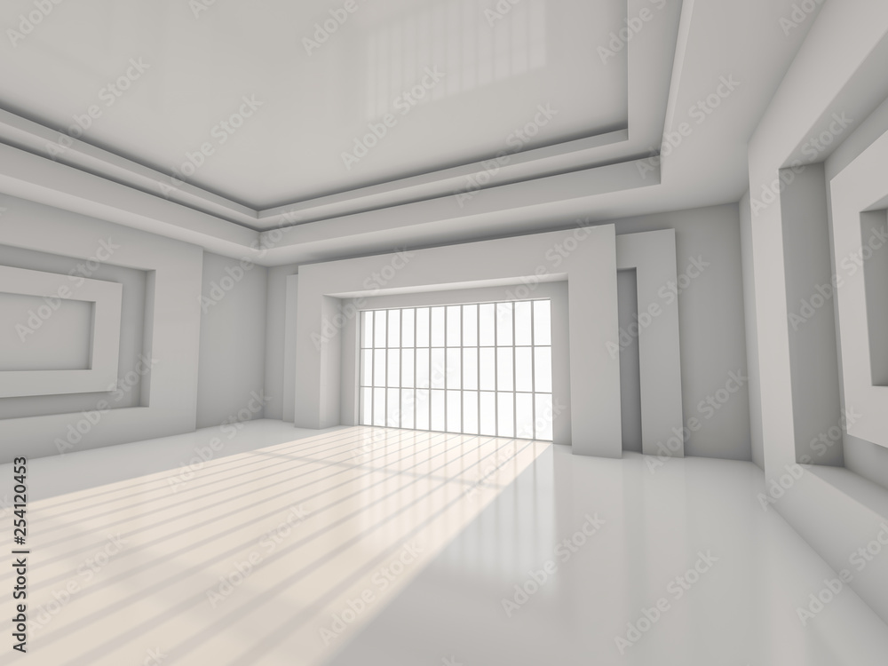 Abstract modern architecture background. 3D rendering Abstract modern architecture background. 3D rendering