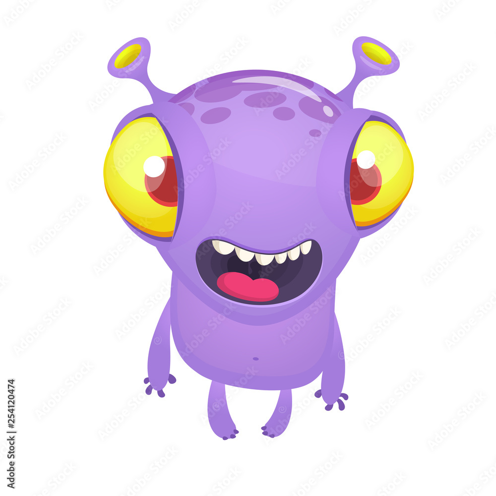 Naklejka premium Cartoon monster. Vector illustration isolated