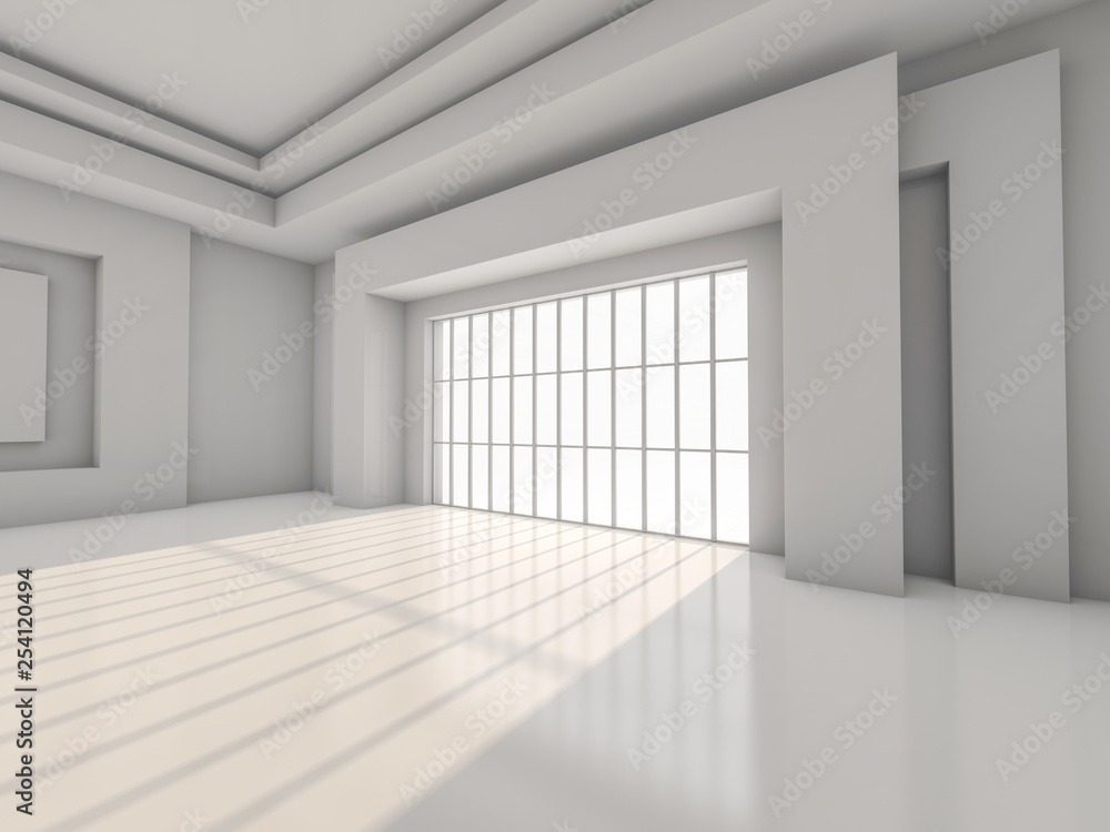 Fototapeta premium Abstract modern architecture background. 3D rendering