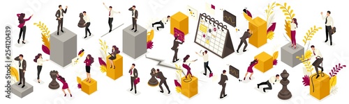 Isometric Big Set of Business People