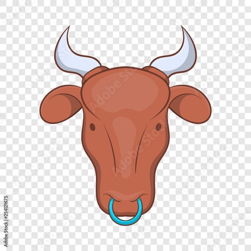 Indian cow icon in cartoon style on a background for any web design 