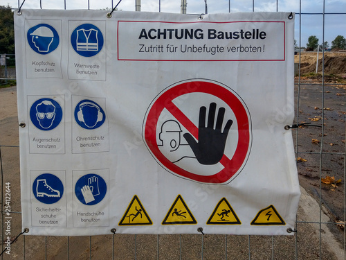 Baustelle, Zutritt verboten