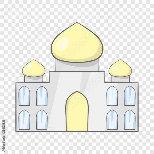 Taj Mahal, India icon in cartoon style on a background for any web design 