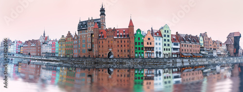 Panorama of Poland, Gdansk main sights, view from the river