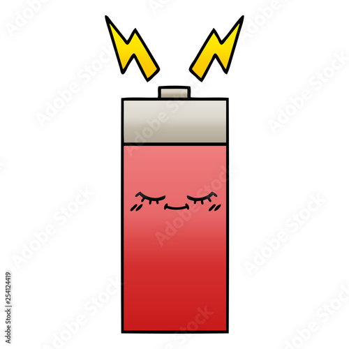 gradient shaded cartoon battery