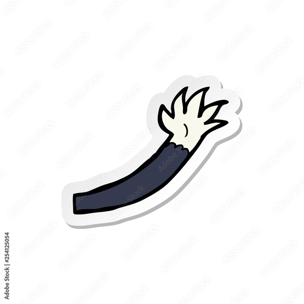sticker of a cartoon halloween vampire arm sticker of a cartoon halloween vampire arm